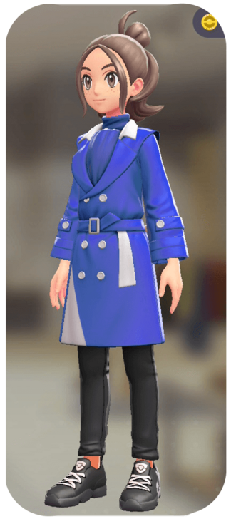 Pokemon Z-A - Trench Coat and Pants Set Vivid Blue | Blue / Black F