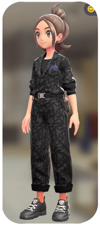 Pokemon Z-A - Jumpsuit and Shirt Set Black Graffiti | Vivid Black F