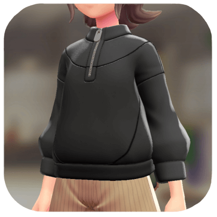 Pokemon Z-A - Leather Mix Pullover Black Leather F