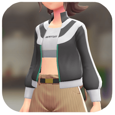 Pokemon Z-A - Track Jacket and Tube Top Set Gray  | White F