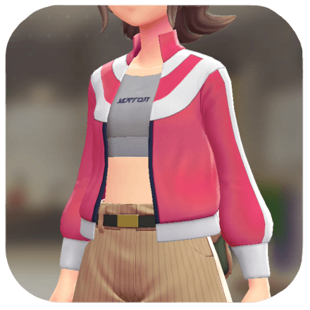 Pokemon Z-A - Track Jacket and Tube Top Set Pink | Gray F