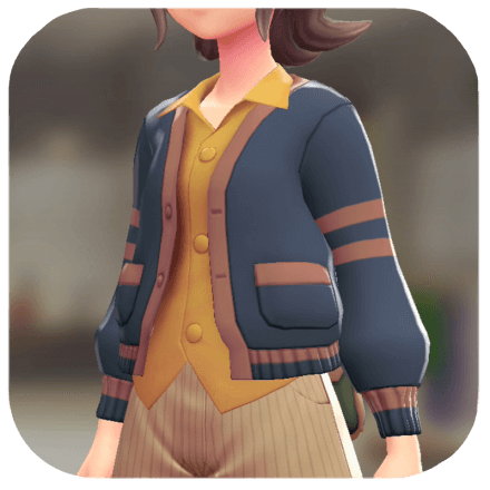 Pokemon Z-A - Cardigan and Shirt Set Academic Navy | Yellow F