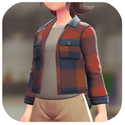 Pokemon Z-A - Shacket and T-Shirt Set Navy / Red | Beige F