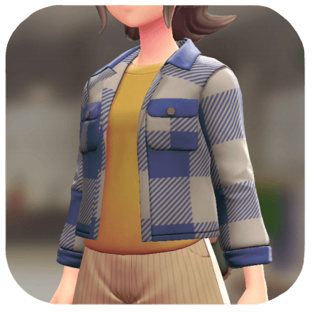 Pokemon Z-A - Shacket and T-Shirt Set Blue / Beige | Yellow F