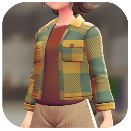 Pokemon Z-A - Shacket and T-Shirt Set Yellow / Olive | Red F