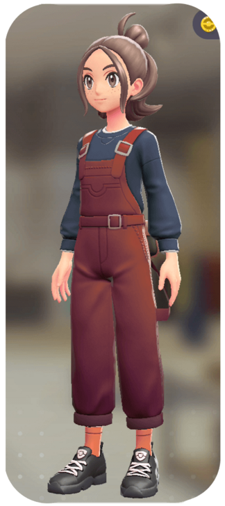 Pokemon Z-A - Overalls and Pullover Set Red | Navy F