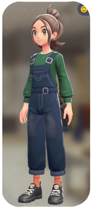 Pokemon Z-A - Overalls and Pullover Set Indigo Denim | Green F