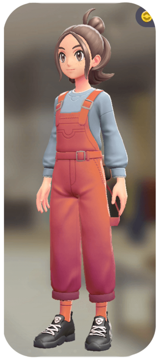 Pokemon Z-A - Overalls and Pullover Set Orange | Light Blue F