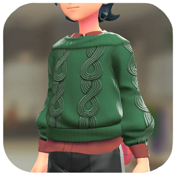 Pokemon Z-A - Sweater and Shirt Set Green | Maroon M