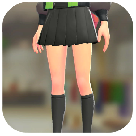Pokemon ZA - Pleated Skort Black
