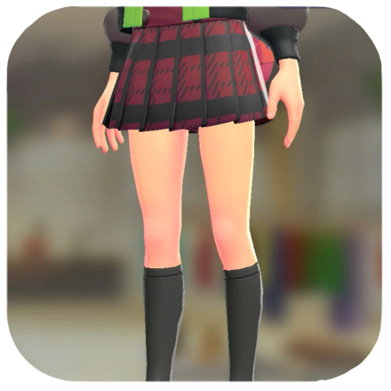 Pokemon ZA - Plaid Pleated Skort BRAVELY Red