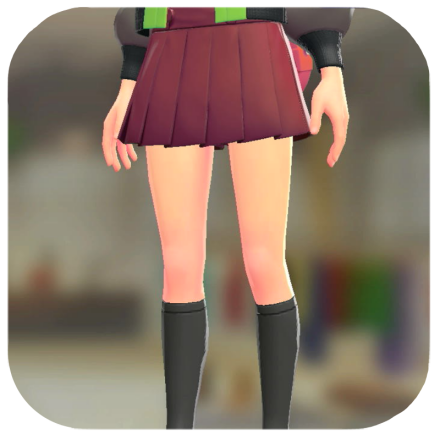 Pokemon ZA - Pleated Skort Wine Red