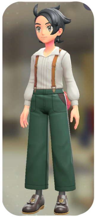 Pokemon Z-A - Suspender Pants Set Green | White M