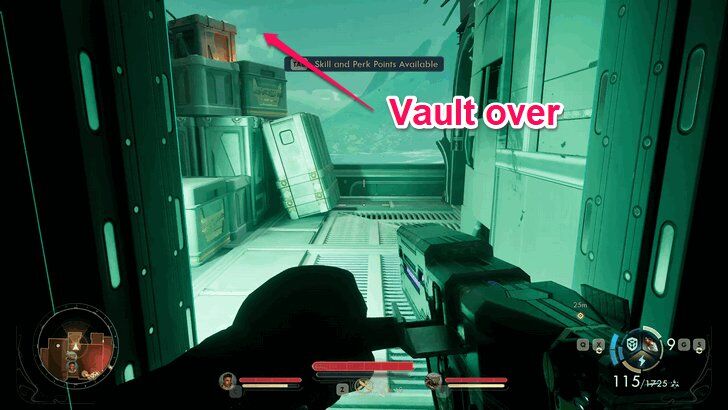 Vault over boxes