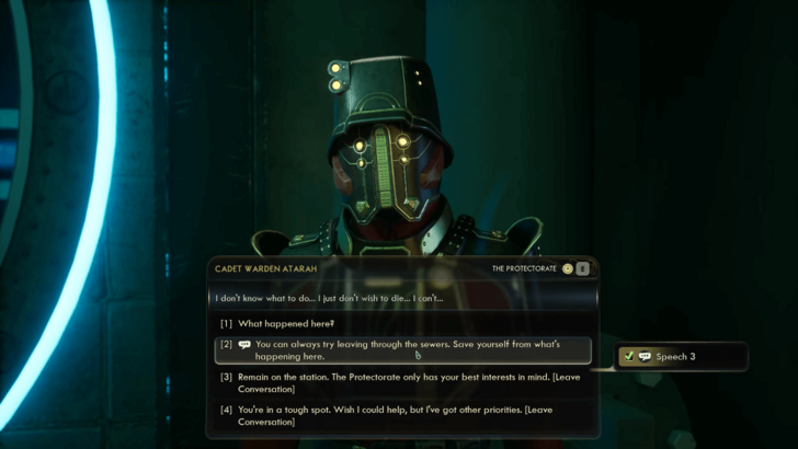 Convince Cadet Atarah to Leave