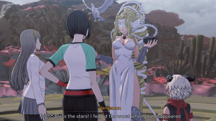 Talk to Venusmon at Abyss Beach