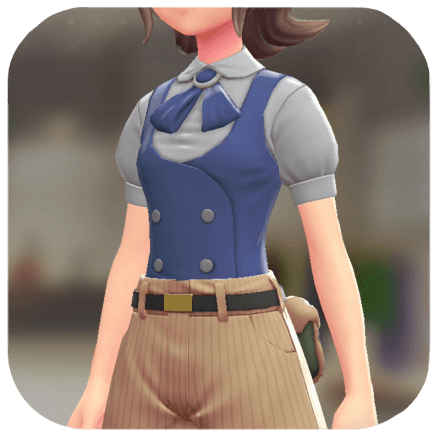 Pokemon Z-A - Vest and Ribbon Blouse Set Blue | Gray / Blue F