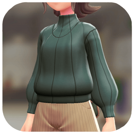 Pokemon Z-A - Elbow-Patch Sweater Green F