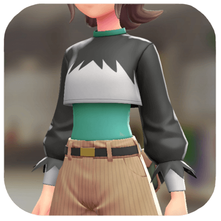 Pokemon Z-A - Dark-Type Crop Top Set Daunting Black | Green F