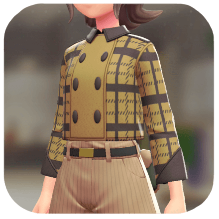 Pokemon Z-A - Plaid Peacoat BRAVELY Tan F