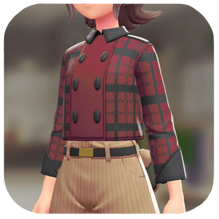 Pokemon Z-A - Plaid Peacoat BRAVELY Red F