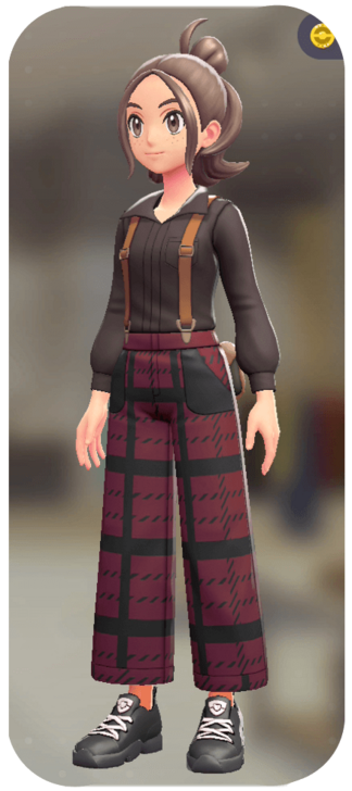 Pokemon Z-A - Suspender Pants Set BRAVELY Red | Dark Brown F