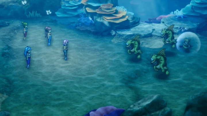 Dragon Quest 2 Mermaid Battle