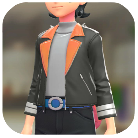 Pokemon Z-A - Dark-Type Jacket Set Black / Orange | Light Gray M