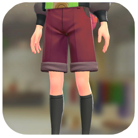 Pokemon ZA - Chino Shorts Set Wine Red | Antique Beige