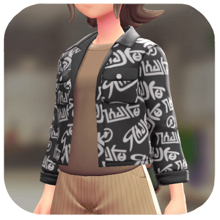 Pokemon Z-A - Shacket and T-Shirt Set White Graffiti | Light Brown F