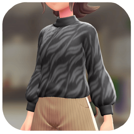 Pokemon Z-A - Fuzzy Sweater Black / Gray F