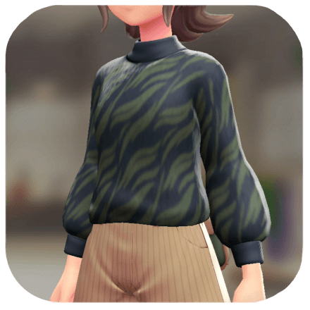 Pokemon Z-A - Fuzzy Sweater Navy / Green F