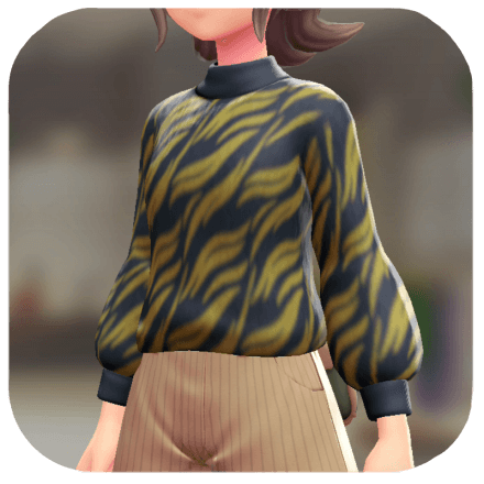 Pokemon Z-A - Fuzzy Sweater Navy / Yellow F