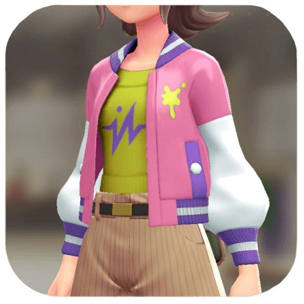 Pokemon Z-A - Blouson and Off-Shoulder Set Aromatic Pink | Yellow / Purple F