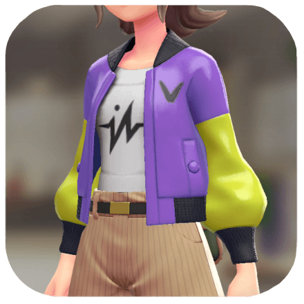 Pokemon Z-A - Blouson and Off-Shoulder Set Scary Purple | White / Black F