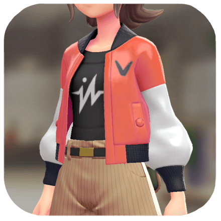 Pokemon Z-A - Blouson and Off-Shoulder Set Scary Orange | Black / White F