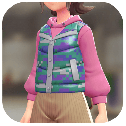 Pokemon Z-A - Puffer Vest and Hoodie Set Rainy Mosaic | Taffy Pink F