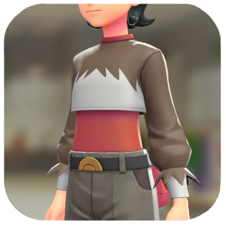 Pokemon Z-A - Dark-Type Crop Top Set Daunting Brown | Red M