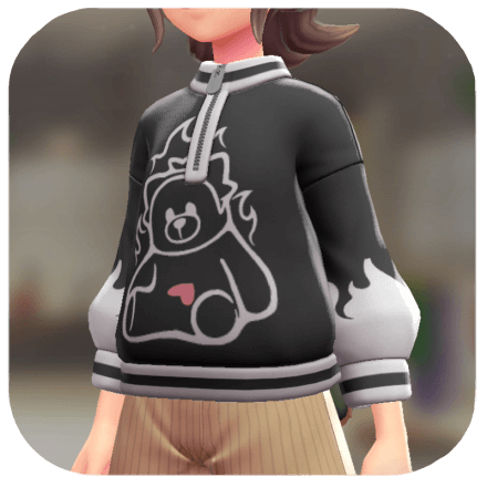 Pokemon Z-A - Pokemon-Print Pullover Bewear Black F