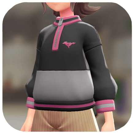 Pokemon Z-A - Two-Tone Pullover Black / Pink F