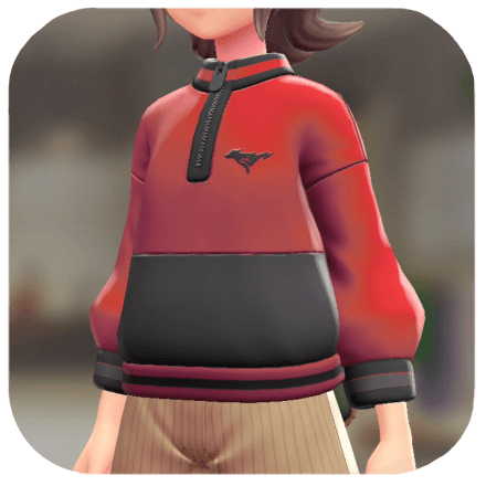 Pokemon Z-A - Two-Tone Pullover Red / Black F