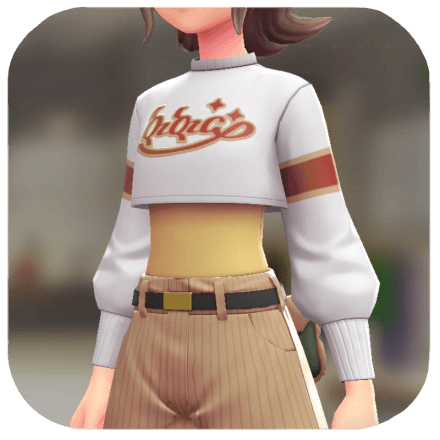 Pokemon Z-A - Crop Top Set Academic White | Yellow F