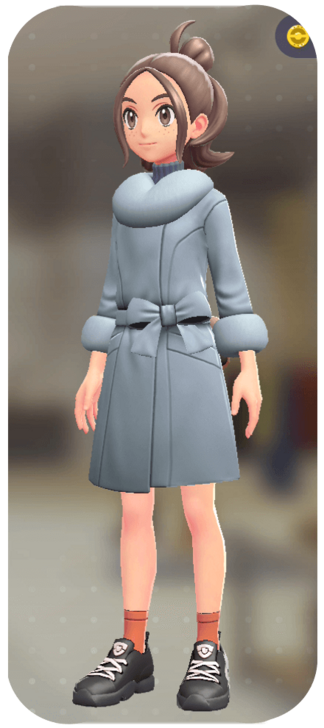 Pokemon Z-A - Fur Coat and Turtleneck Set Light Blue | Blue-Gray F