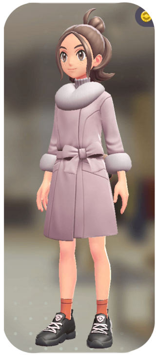 Pokemon Z-A - Fur Coat and Turtleneck Set Pale Pink | Pale Purple F