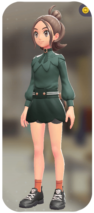 Pokemon Z-A - Blouse and Skort Set Forest Green | Dark Green F