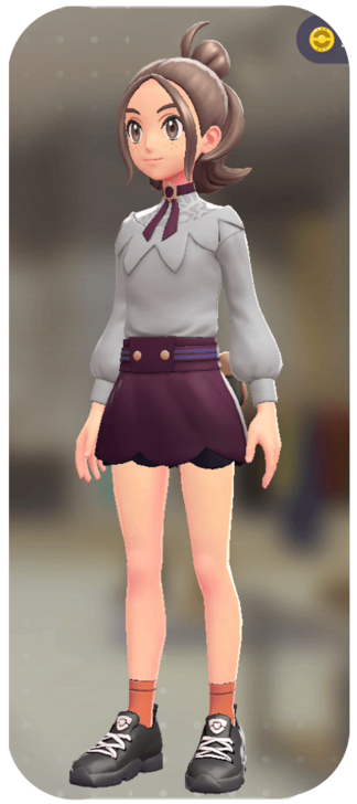 Pokemon Z-A - Blouse and Skort Set Moon Gray | Burgundy F