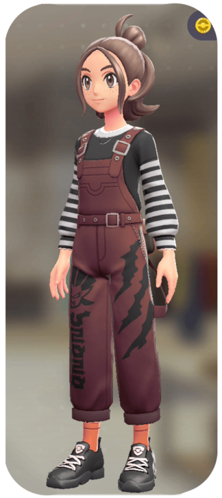 Pokemon Z-A - Big-Logo Overalls Set Red Claw | Black Stripes F