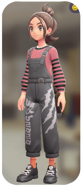Pokemon Z-A - Big-Logo Overalls Set Gray Claw | Pink Stripes F