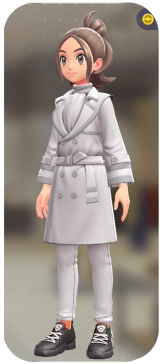Pokemon Z-A - Trench Coat and Pants Set White | All-White F