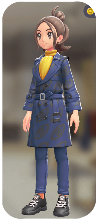 Pokemon Z-A - Trench Coat and Pants Set Blue Wise-Eyes | Yellow / Blue F